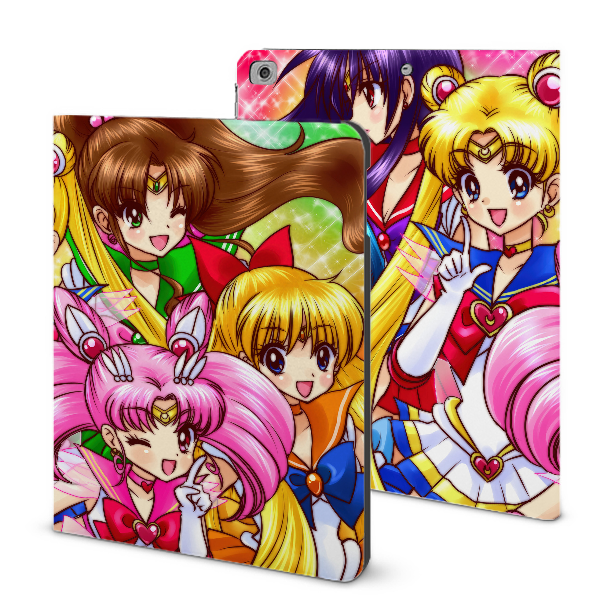 （画像用） 美少女戦士セーラームーン Sailor Moon IPad ケース ブック型 PUレザー TPU 耐衝撃 軽量 薄型 ペン収納なし 全面保護 IPad 各モデル対応
